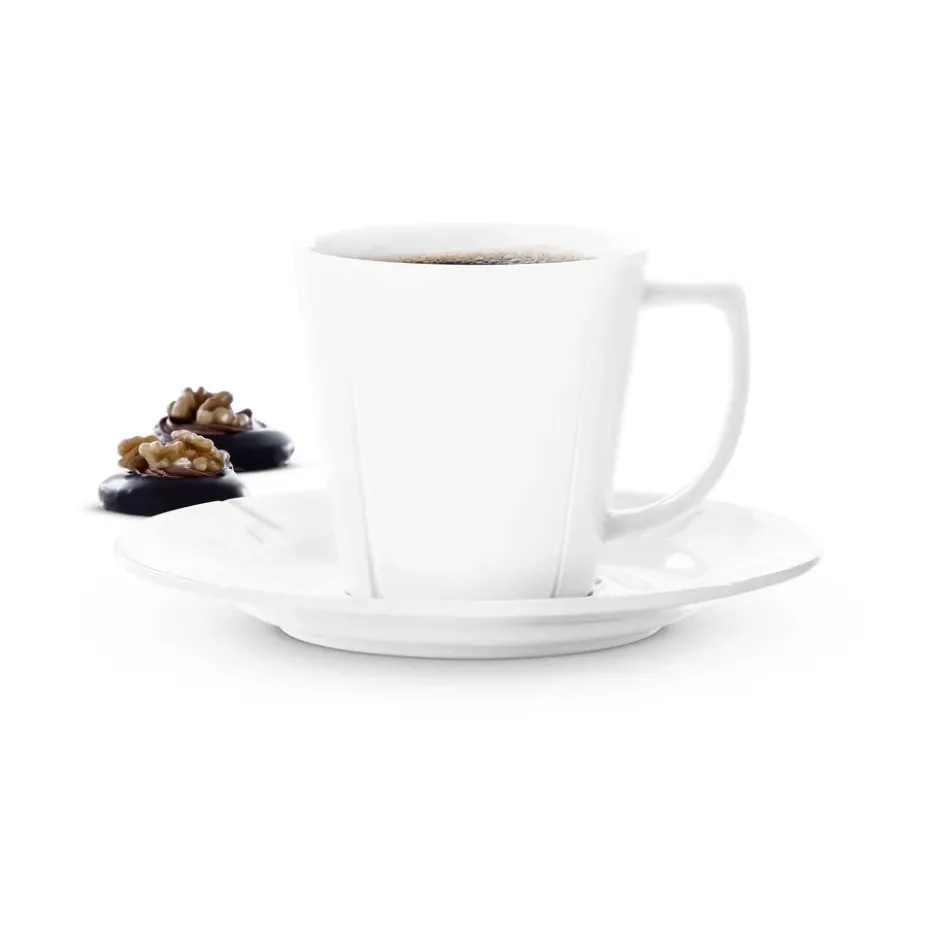 Grand Cru kaffekopp med fat 26 cl 4-pack, Vit