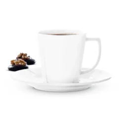 Grand Cru kaffekopp med fat, kaffekopp med fat