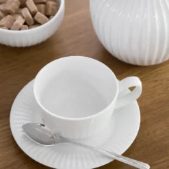 Hammershøi kopp med fat, vit
