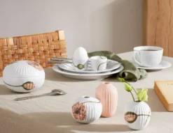 Hammershøi Poppy ask Ø12 cm, Vit-dekor
