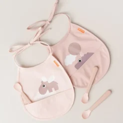 Happy Clouds Tiny haklapp 2-pack, Powder
