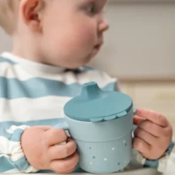 Happy Dots foodie pipmugg 21,5 cl, Blue