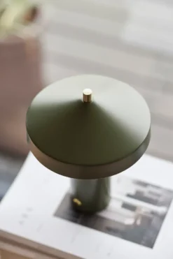 Hatto bordslampa 24,5 cm, Olive