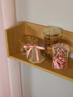 Heir förvaringsburk glas medium, Pink