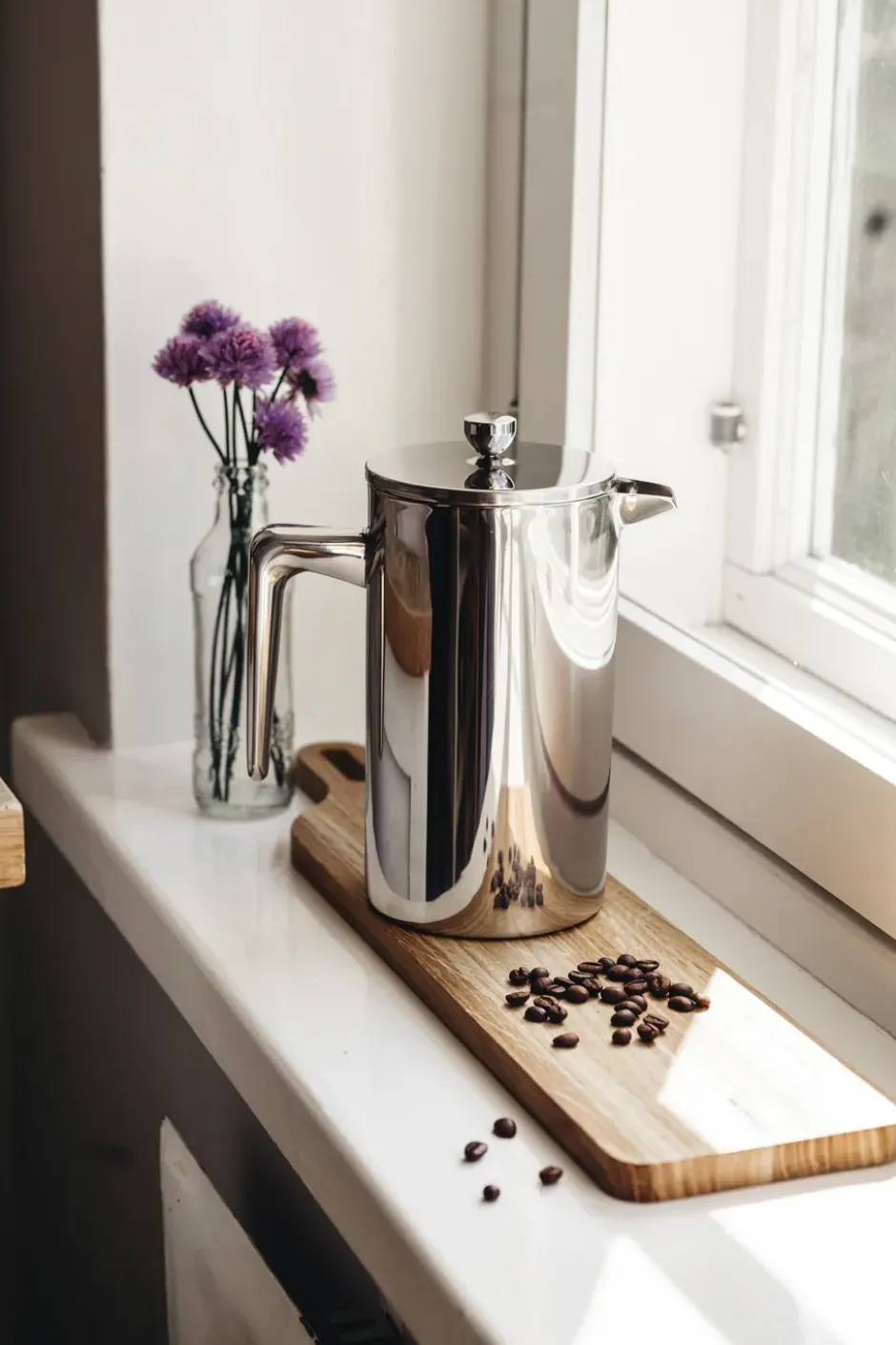 Heirol kaffepress rostfritt stål, 1 L, 8 koppar