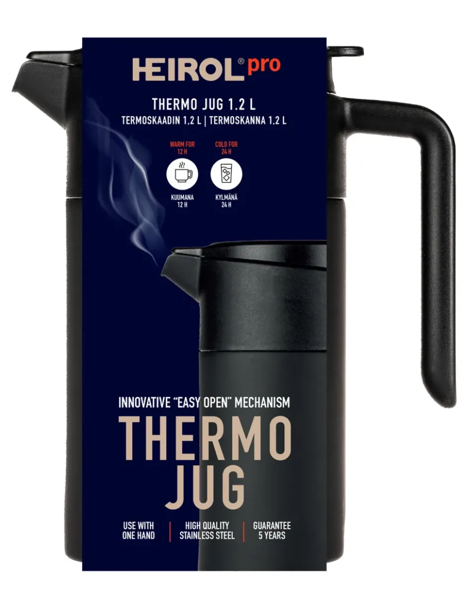 Heirol termoskanna 1,2 l, Svart