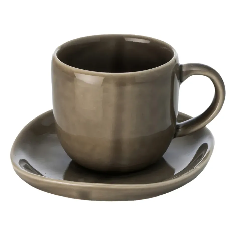 Heirol x Nosse Svelte kopp med fat 12 cl, Olive