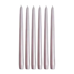 Herrgårdsljus 30 cm 6-pack, Dimrosa Pärla