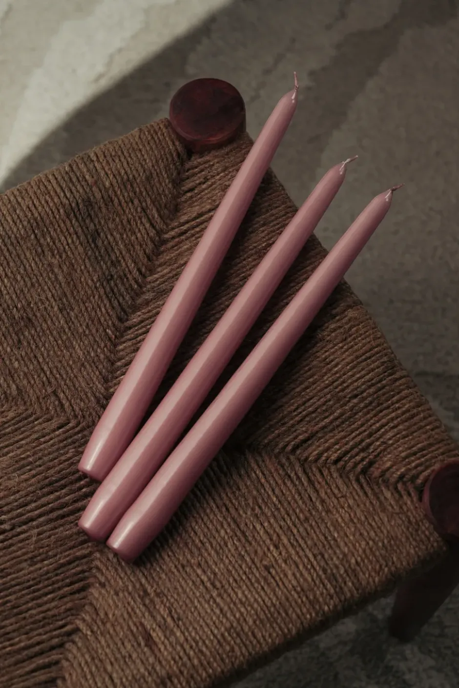 Herrgårdsljus 30 cm 6-pack, Rosa Metallic