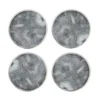Hilke Collection glasunderlägg Ø10 cm 4-pack, Marmor-grå-nickel
