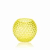 Hobnail Globe vas 18 cm, Citron