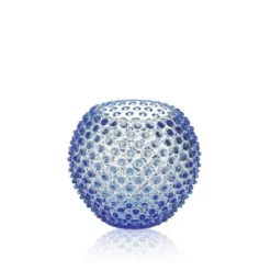 Hobnail Globe vas 18 cm, Light blue
