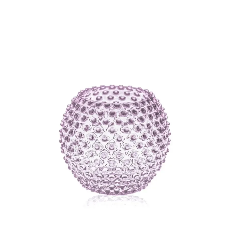 Hobnail Globe vas 18 cm, Lila