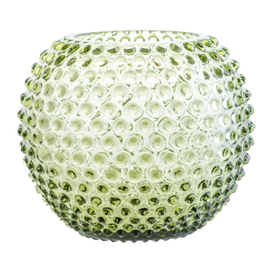 Hobnail Globe vas 24 cm, Olivegreen