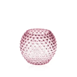 Hobnail Globe vas 18 cm, Rosa