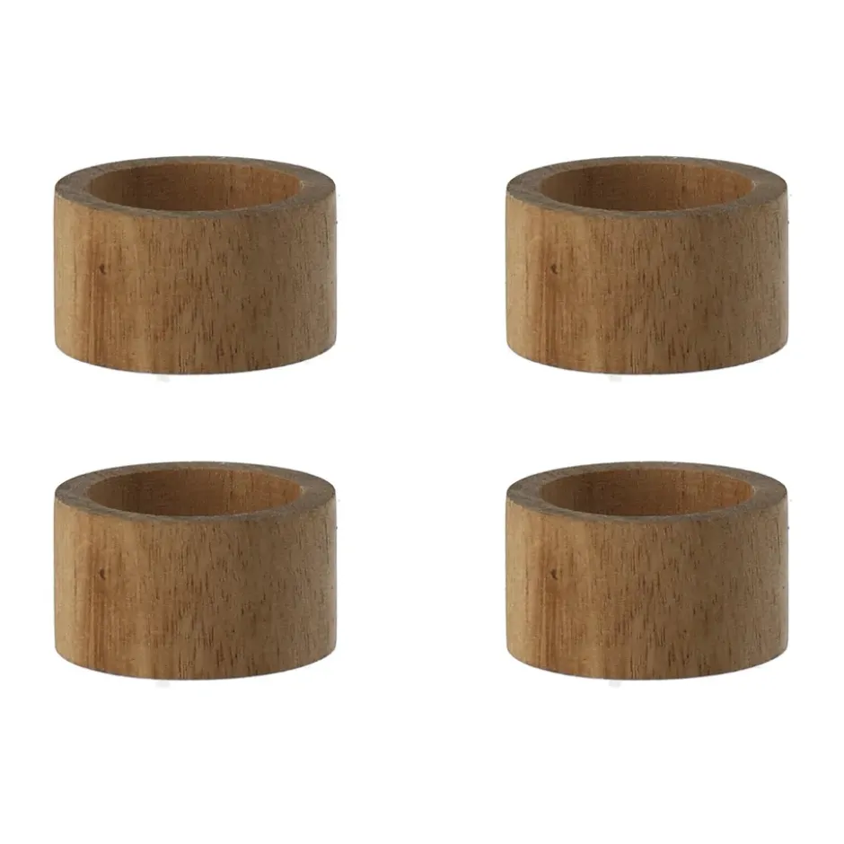 Hollow servettring Ø5 cm 4-pack, Akacia