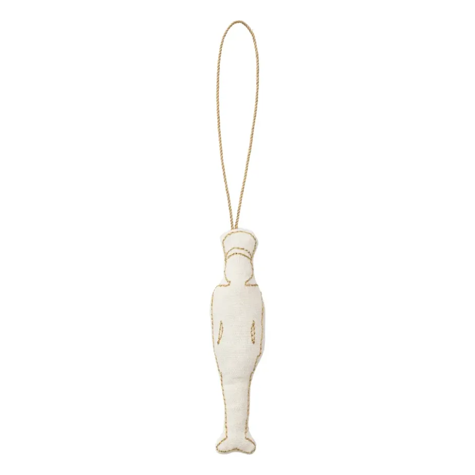 Humdakin Tin Soldier julhänge bomull, Off white/gold