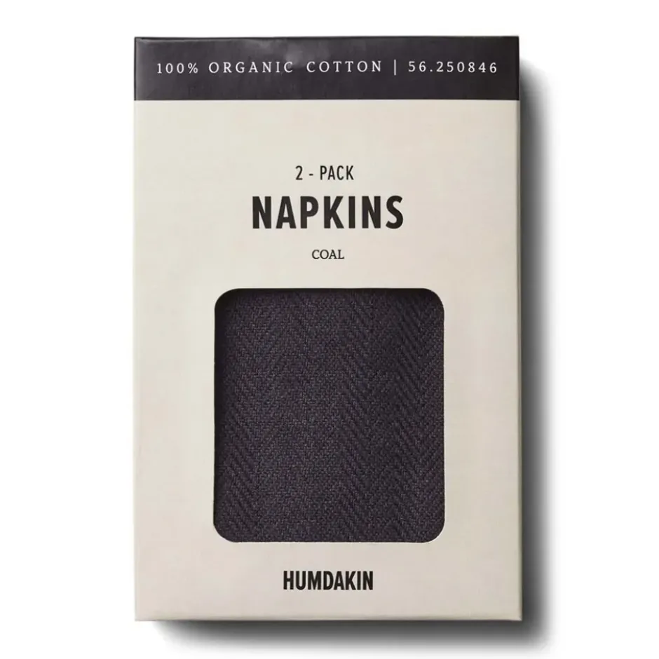Humdakin tygservett 40x40 cm 2-pack, Coal