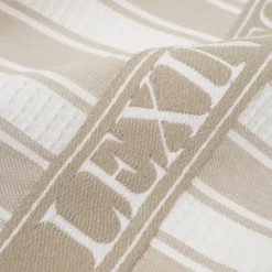 Icons Waffle Striped kökshandduk 50x70 cm, Beige-white