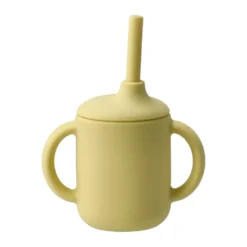 Idun mugg med sugrör silikon 120 ml, Lemon