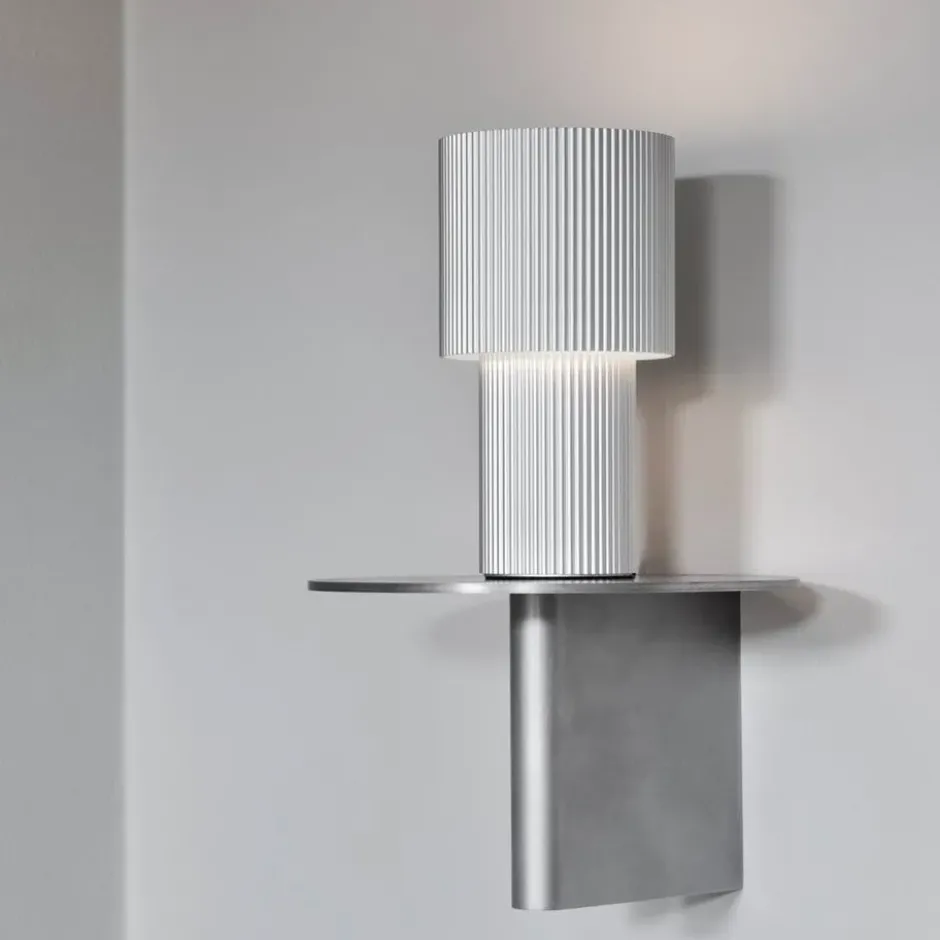 Iluma bordslampa portabel, Silver