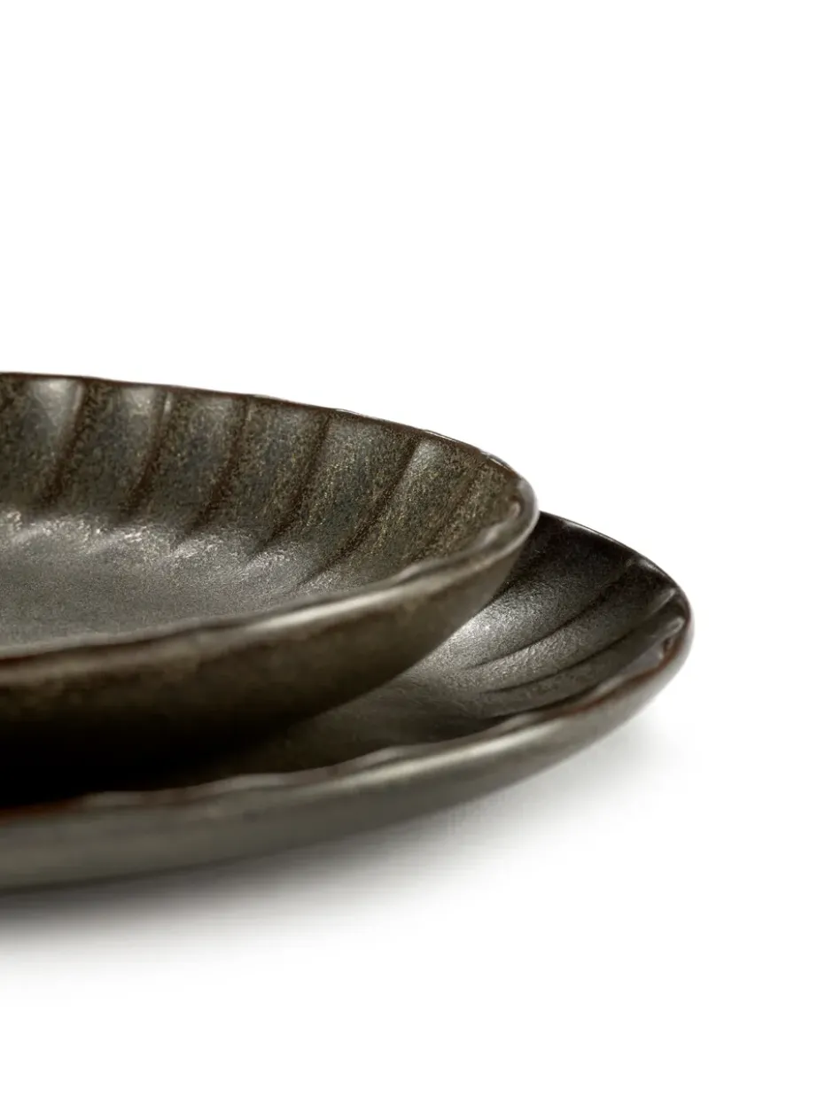 Inku oval serveringsskål M 15,4x22 cm, Green
