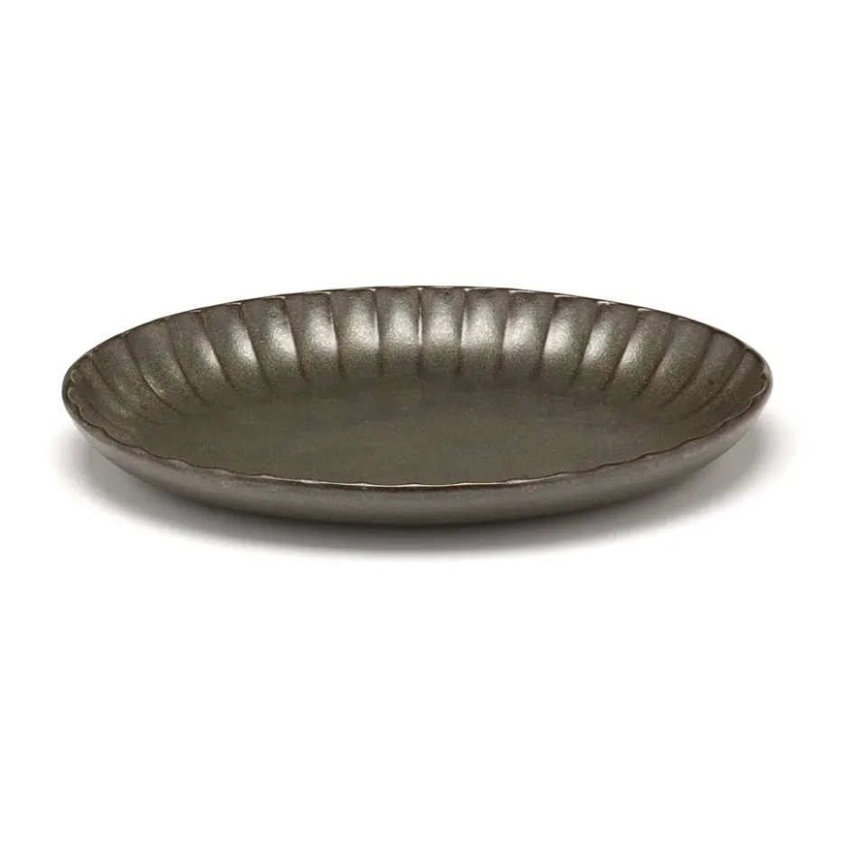 Inku oval serveringsskål M 15,4x22 cm, Green