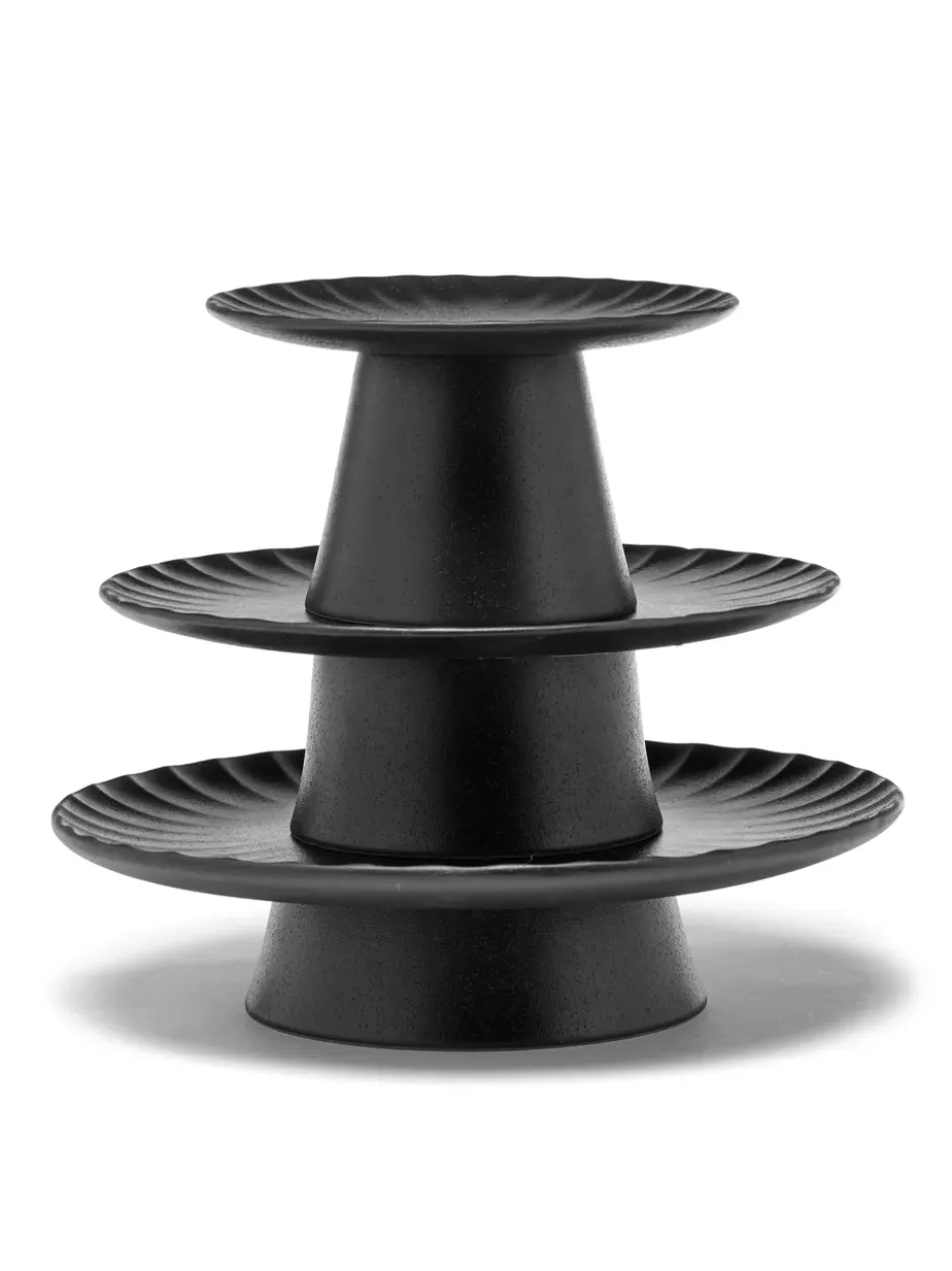 Inku tårtfat L Ø24 cm, Black