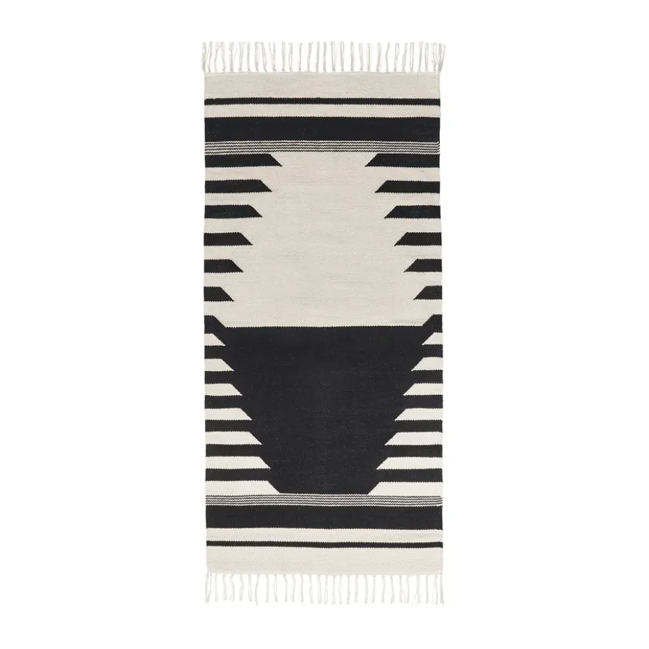 Iselin matta 70x140 cm, Black-off white
