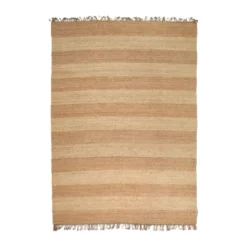 Jute Stripes matta, Natural jute, 200x300 cm
