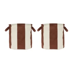 Kara förvaringskorg medium Ø32x32 cm 2-pack, Nutmeg