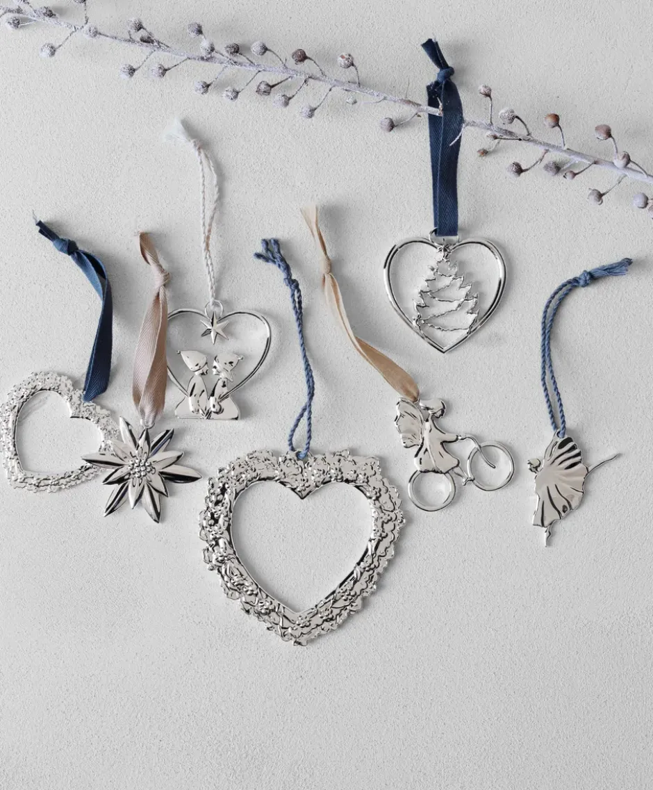 Karen Blixen fönsterdekoration Blomsterhjärta, Silver