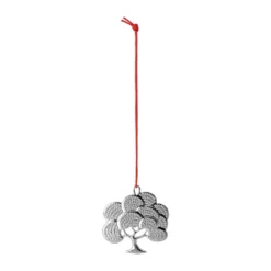 Karen Blixen oak dekorationshänge, Försilvrad, 6 cm