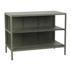Kelia utekök bänk med hyllor, Nordic green, 121x91x64 cm