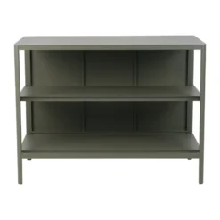 Kelia utekök bänk med hyllor, Nordic green, 121x91x64 cm
