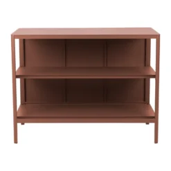 Kelia utekök bänk med hyllor, Zin red, 121x91x64 cm