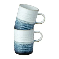 Kiln blue ridged mugg 2-pack, 41 cl