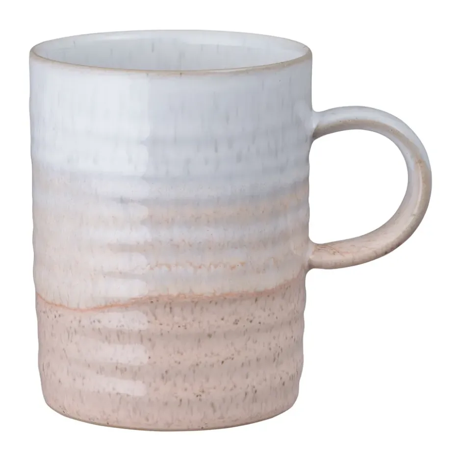 Kiln Coral räfflad mugg, Koral-beige, Ø8 cm