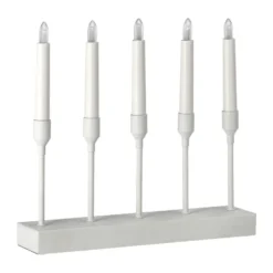 Kindle portabel adventsljusstake 30 cm, Vit