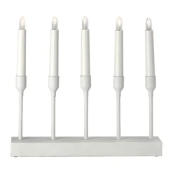 Kindle portabel adventsljusstake 30 cm, Vit