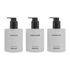 Kirei glasflaskor inkl vägghållare 3-pack, Vit, monteras med skruv
