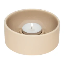 Kirnu ljuslykta Ø11x5 cm, Beige