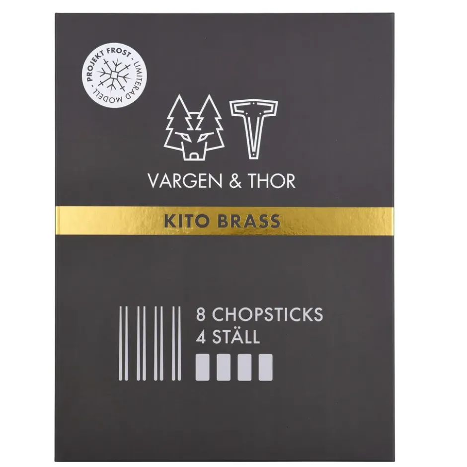 Kito Chopsticks ätpinnar 4-pack, Mässing