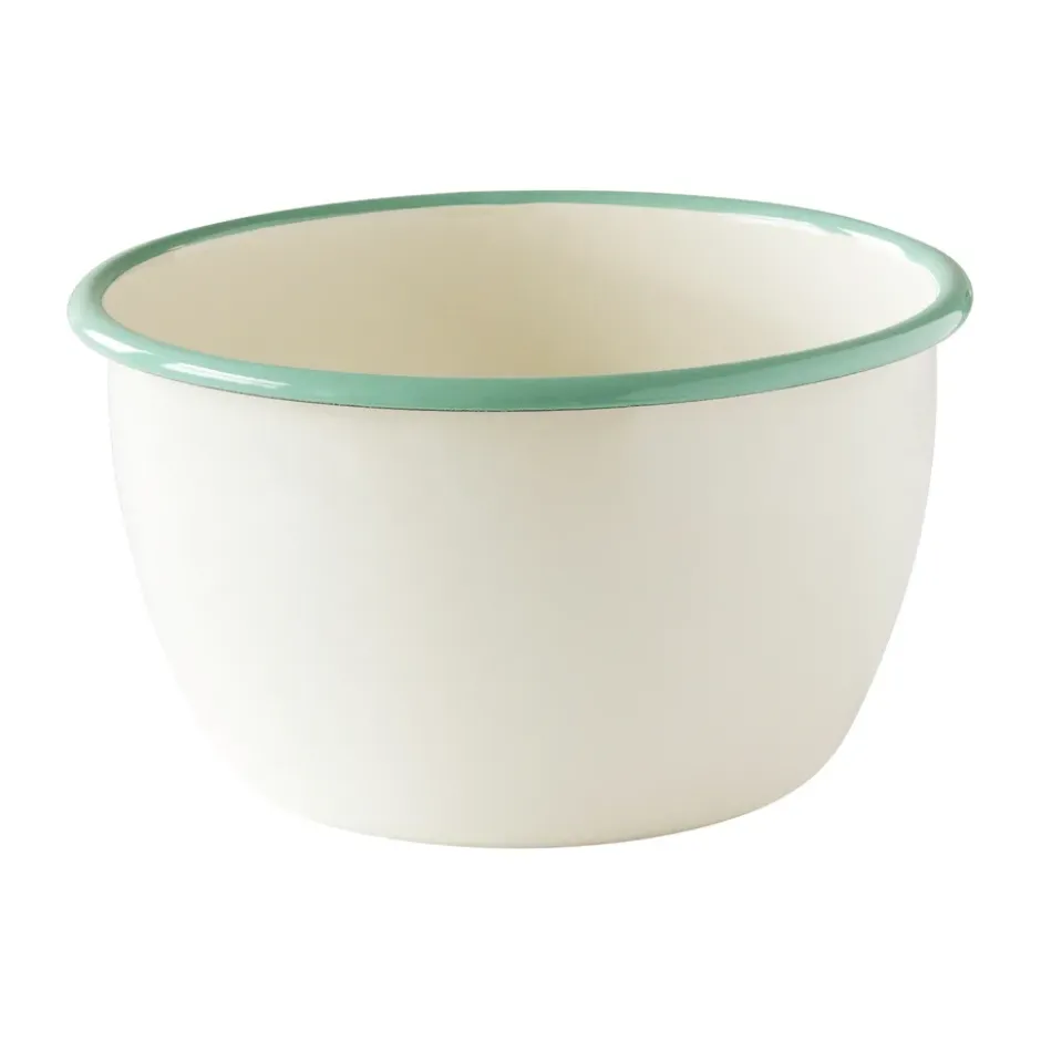 Kockums skål, Cream lux-grön, Ø18 cm
