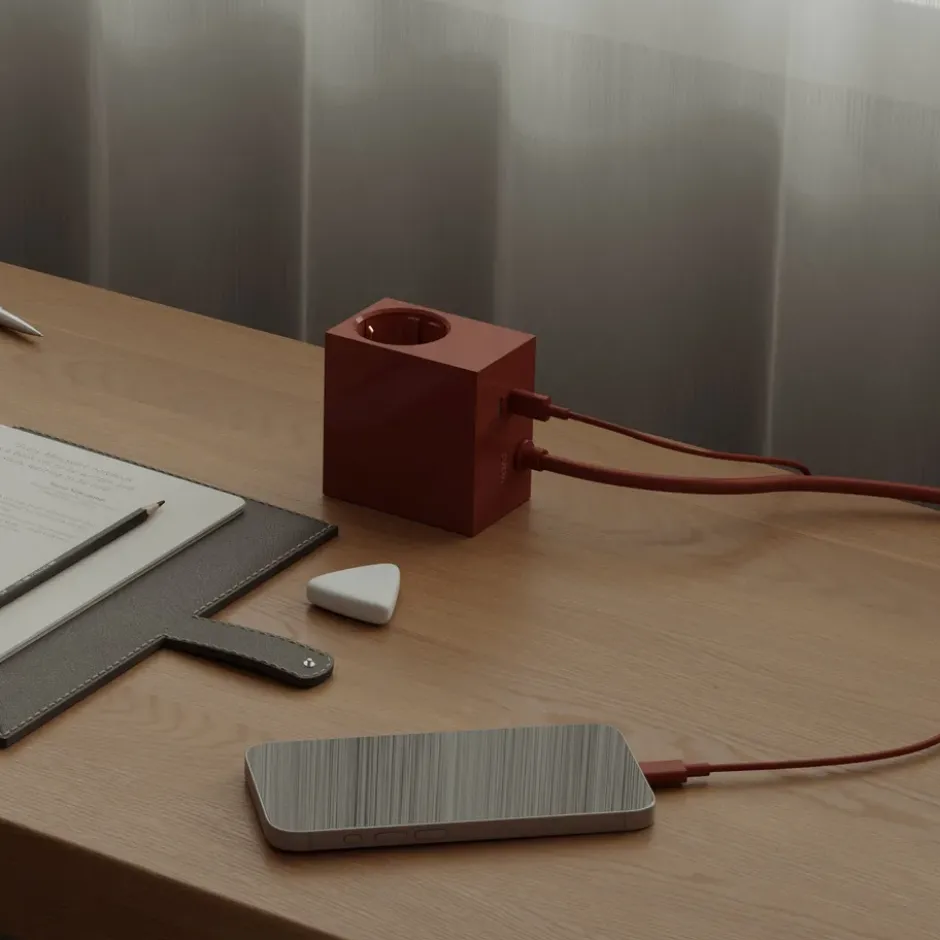 Kord USB-C till USB-C laddningskabel 1,8 m, Fired Brick