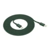 Kord USB-C till USB-C laddningskabel 1,8 m, Dark Green