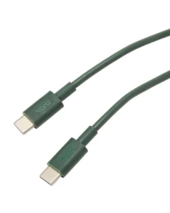 Kord USB-C till USB-C laddningskabel 1,8 m, Dark Green
