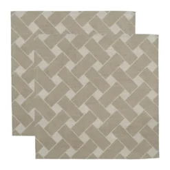Korg XL servett 45x45 cm 2-pack, Natur-taupe