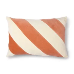 Kudde Randig 40x60 cm, Peach-cream