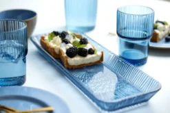 Kusintha serveringsfat rektangulärt 14x38 cm, Blue
